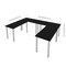 Bestar Bestar Universel Four 48W x 24D Table Desks with Square Metal Legs in black 65900-000018 - alternate 3